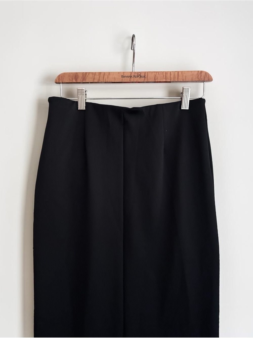 Romy The Brand Black Satin Stretch Column Maxi Skirt Size Small - Picture 9 of 10